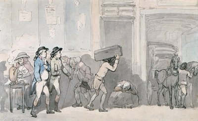 Rowlandson and Wigstead Arriving at an Inn by Thomas Rowlandson